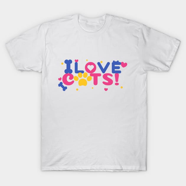 I Heart Cats I Love Cats Cats Lover T-Shirt by ✪Your New Fashion✪